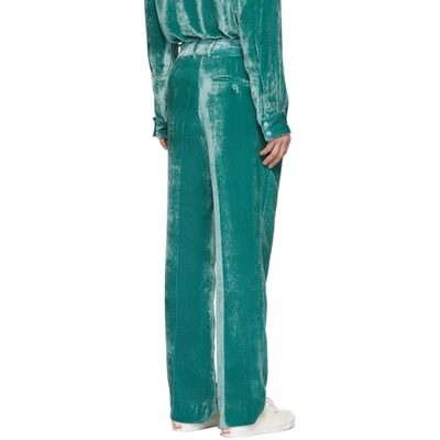 Shop Sies Marjan Green Velvet Cord Trousers In Leek