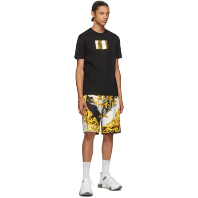 Shop Versace Black Address Plate Taylor T-shirt In A1008 Black