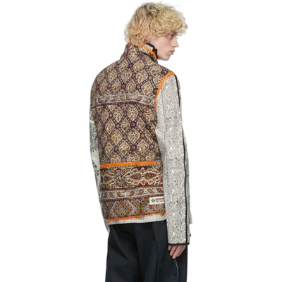 Shop Paria Farzaneh Reversible Multicolor Iranian Ghalamkar Gore-tex® Infinium Vest In Orangeprint