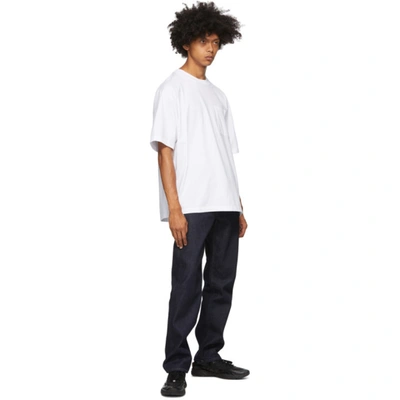 Shop Acne Studios White Patch Pocket T-shirt In Optic White