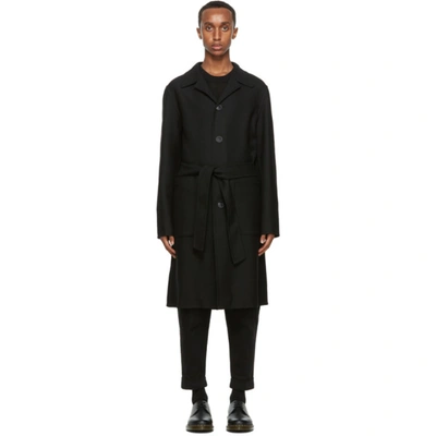 Shop Ami Alexandre Mattiussi Black Unstructured Car Coat In Black 001