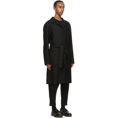 Shop Ami Alexandre Mattiussi Black Unstructured Car Coat In Black 001