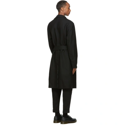 Shop Ami Alexandre Mattiussi Black Unstructured Car Coat In Black 001