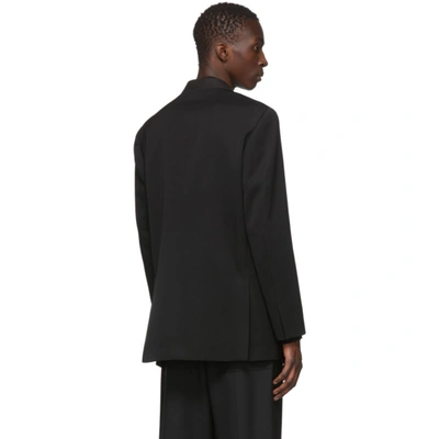 Shop Jil Sander Black Folded Collar Blazer In 001 Black