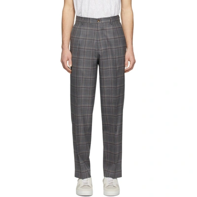 Shop Etro Grey Wool Easy Fit Trousers In 3 Mdgrey