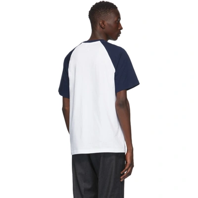 Shop Lanvin Blue And White Jeanne T-shirt In 29 Navy Blu