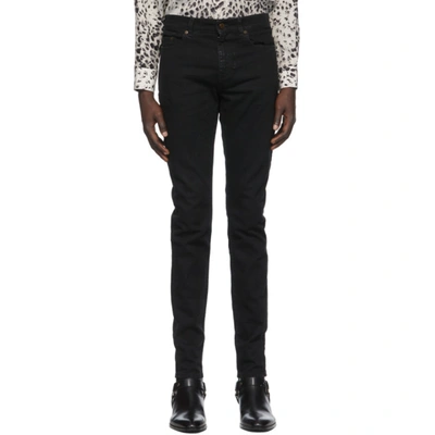 Shop Saint Laurent Black Skinny Mid-rise Jeans In 1764 80sblk