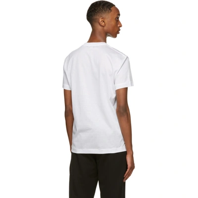 Shop Alexander Mcqueen White & Black Embroidery T-shirt In 9000 White