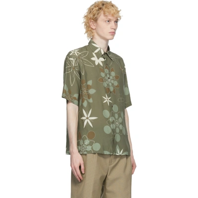 Shop Fendi Green Kaleidoscope Floral Shirt In F0kuk Green