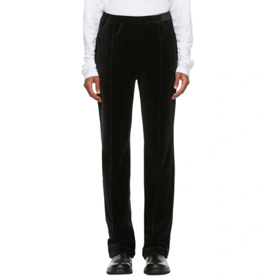 Shop Haider Ackermann Black Velvet Lounge Pants