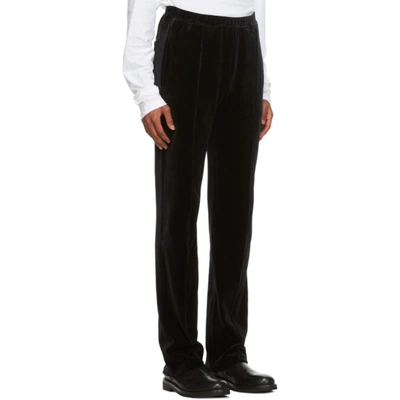 Shop Haider Ackermann Black Velvet Lounge Pants