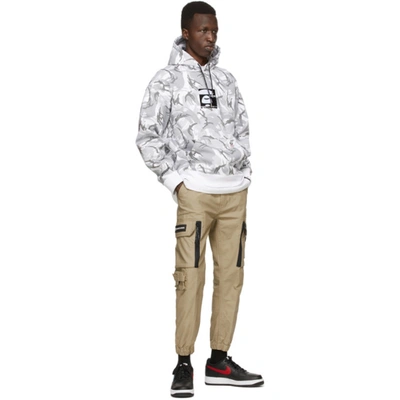 Shop Aape By A Bathing Ape Grey And White Camouflage Hoodie In Whz White