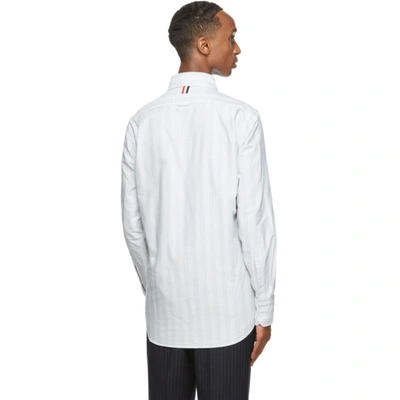 Shop Thom Browne Grey Oxford Straight Fit Shirt In 035 Med Gre