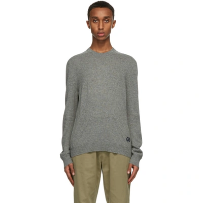 Shop Gucci Grey Cashmere Gg Sweater In 1037 Grey/m