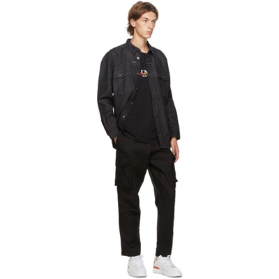 Shop Givenchy Black Cargo Pants In 001-black