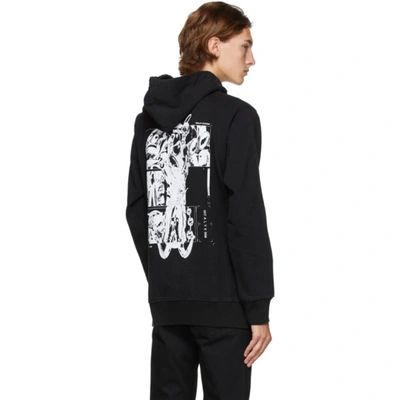 Shop Alyx 1017  9sm Black Grid Hoodie In Blk0001 Bla