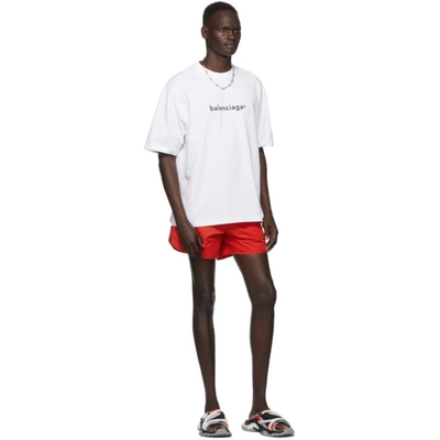 Shop Balenciaga White New Copyright T-shirt In 9040white/