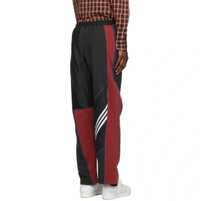 Shop Ahluwalia Black & Red Femi Track Pants In Blk/burgund