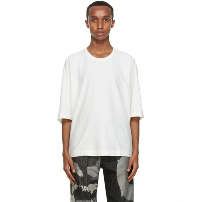 Shop Issey Miyake White Release T-shirt In 01 White