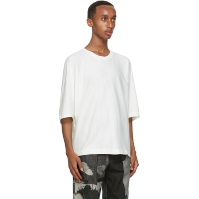 Shop Issey Miyake White Release T-shirt In 01 White