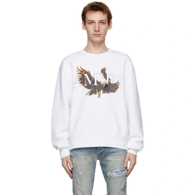 Shop Amiri White Eagle Sweatshirt