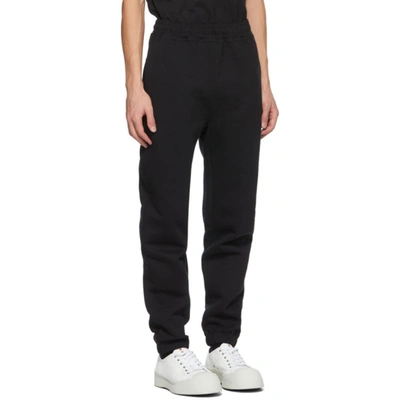 Shop Msgm Black Logo Jogger Lounge Pants In 99 Black