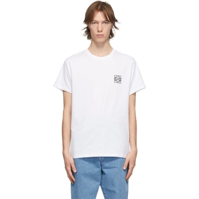 Shop Loewe White & Black Anagram T-shirt In 2100 White