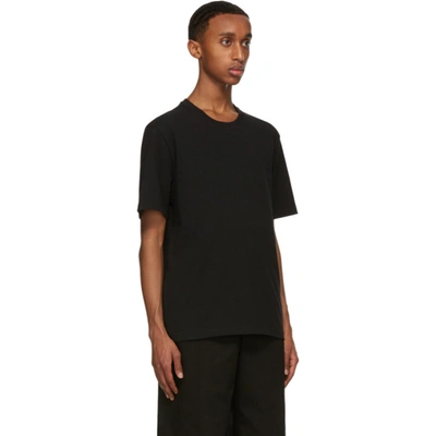 Shop Bottega Veneta Black Cotton T-shirt In 1000-black