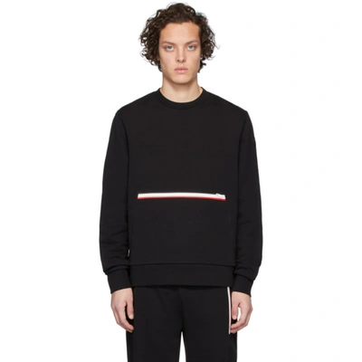 Shop Moncler Black Girocollo Sweatshirt In 999 Black