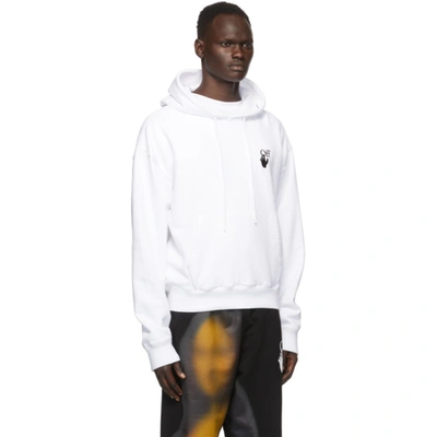 Shop Off-white White Worldwide Hoodie In 0110 Whiblk