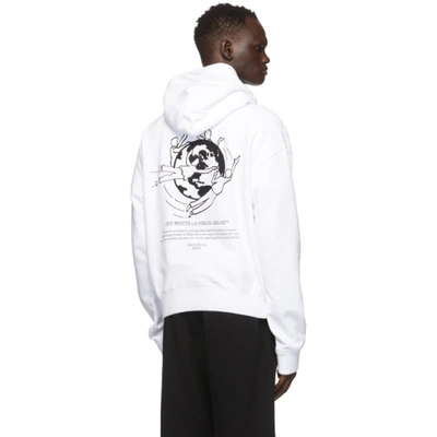 Shop Off-white White Worldwide Hoodie In 0110 Whiblk