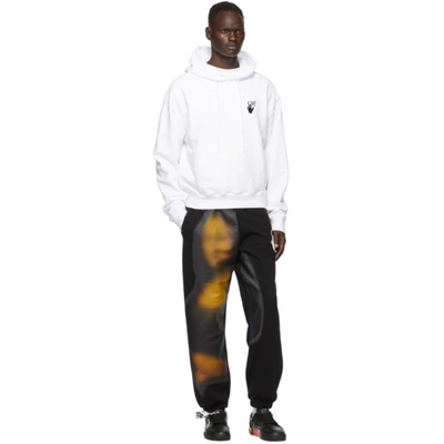 Shop Off-white White Worldwide Hoodie In 0110 Whiblk