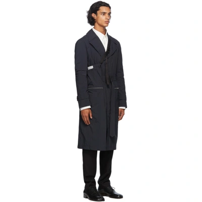Shop Maison Margiela Black Recycled Packable Trench Coat In 900 Black