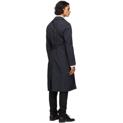 Shop Maison Margiela Black Recycled Packable Trench Coat In 900 Black