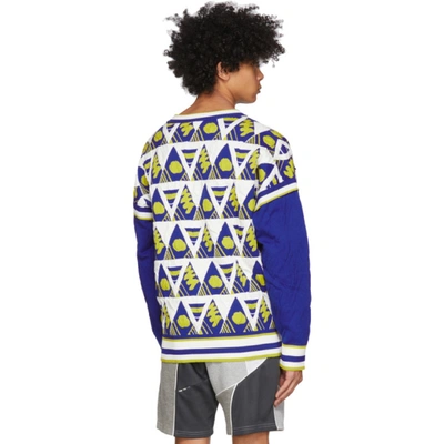 Shop Ahluwalia Multicolor Triangle Knit Sweater In White/multi