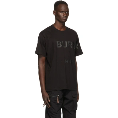 Shop Burberry Black Halford Logo T-shirt In Black A1189