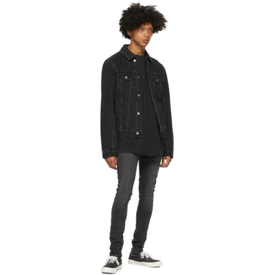 Shop Ksubi Black Distressed T-shirt