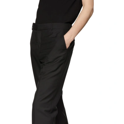 Shop Alexander Mcqueen Black Selvedge Wool & Mohair Trousers In 1000 Black