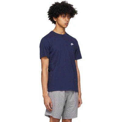 Shop Nike Navy Club T-shirt In 410 Midnigh