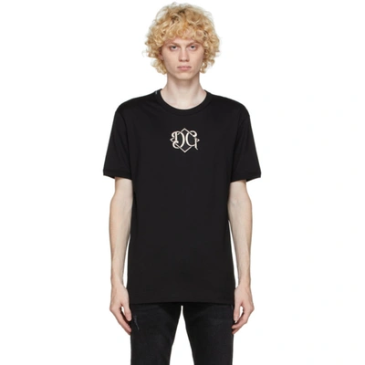 Shop Dolce & Gabbana Dolce And Gabbana Black Logo Patch T-shirt In N0000 Nero