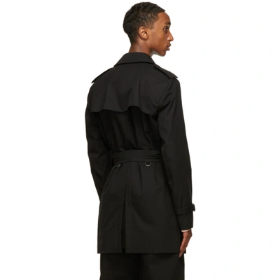 Shop Burberry Black Short Wimbleton Trench Coat