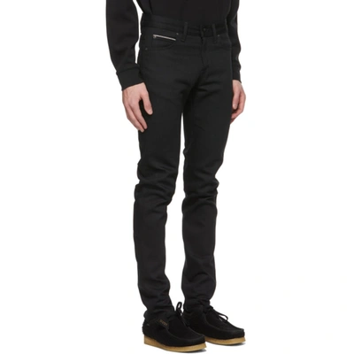 Shop Naked And Famous Black Super Guy Jeans In Blackselved