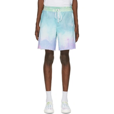 Shop Amiri Multicolor Watercolor Sweat Shorts
