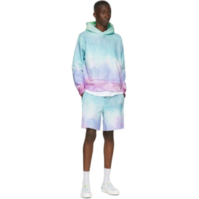 Shop Amiri Multicolor Watercolor Sweat Shorts