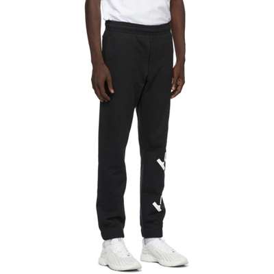 Shop Kenzo Black Fleece Big X Lounge Pants In 99 Black