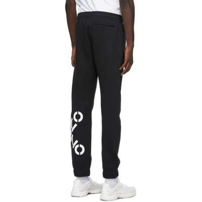 Shop Kenzo Black Fleece Big X Lounge Pants In 99 Black