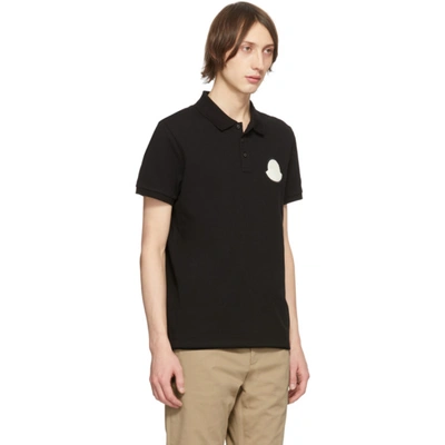 Shop Moncler Black Manica Corta Maglia Polo In 999 Black