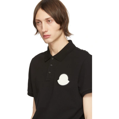 Shop Moncler Black Manica Corta Maglia Polo In 999 Black