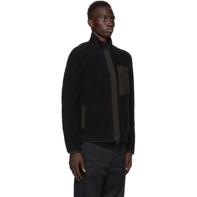 Shop Ermenegildo Zegna Black Fleece Jacket In K09 Black