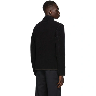 Shop Ermenegildo Zegna Black Fleece Jacket In K09 Black